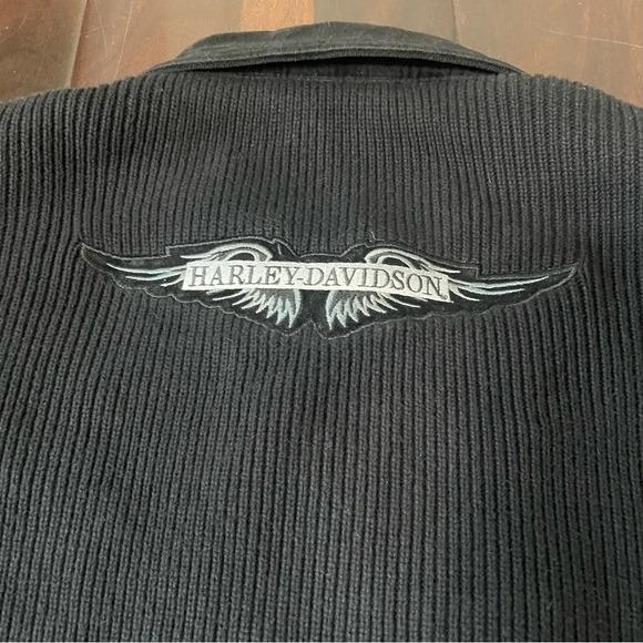 Harley Davidson Women’s Large Full Zip Jacket Velour Knit Riding - Picture 8 of 10